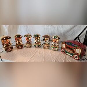 Vtg Holiday Carousel Mr. Christmas 1992 Musical 6 Horses Circus Organ 21 Songs